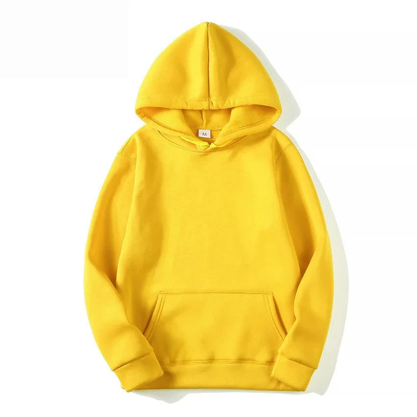 Solid Color Pullover Hoodie