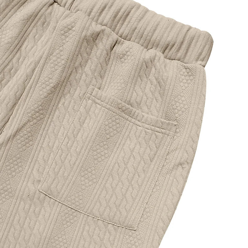 Solid Color Elastic Jogger Pants