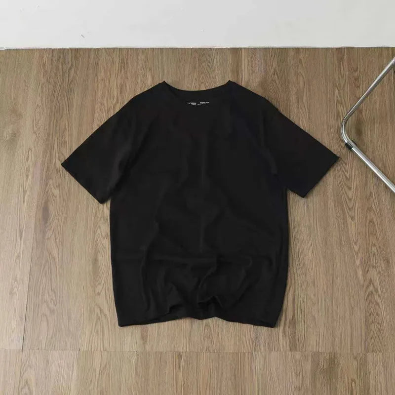 High-quality men's T-shirt, stylish and handsome, casual and trendy, pure color, back print, party and travel T-shirt