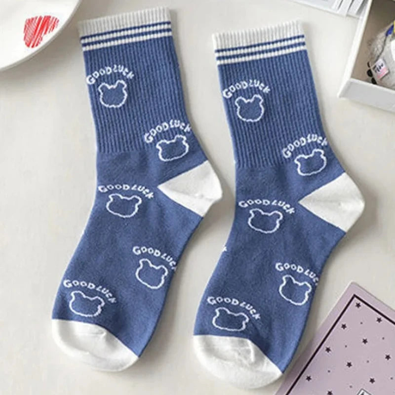 Women's Striped High-Top Socks