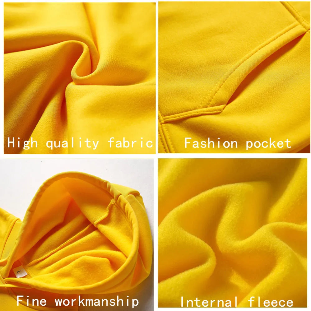 Solid Color Pullover Hoodie