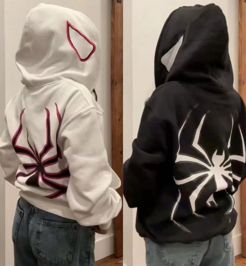 Spider Graphic Zip Hoodie