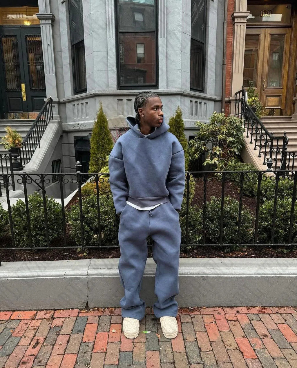 Hooded Sweatshirt & Pants Set