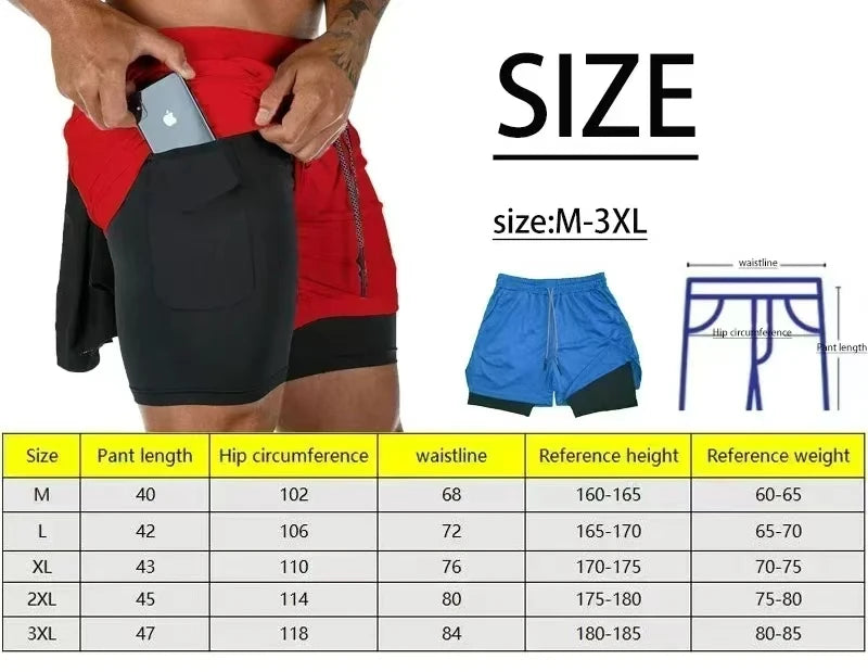 2-in-1 Gym Running Shorts