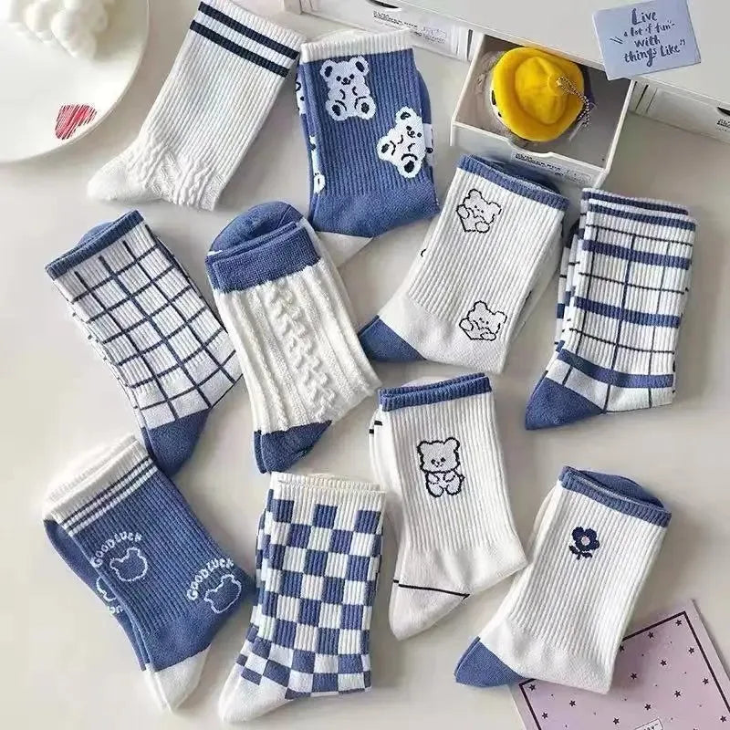 Women's Striped High-Top Socks