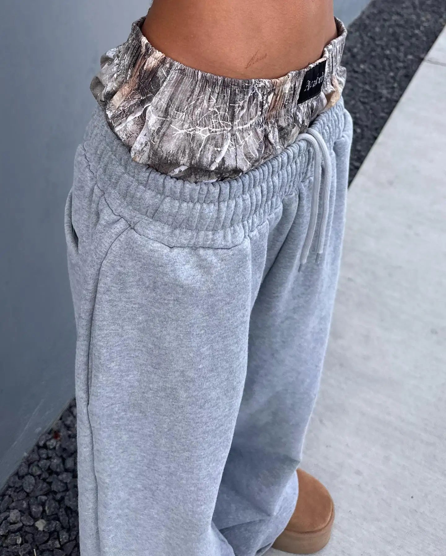 Y2K Camo Embroidered Sweatpants