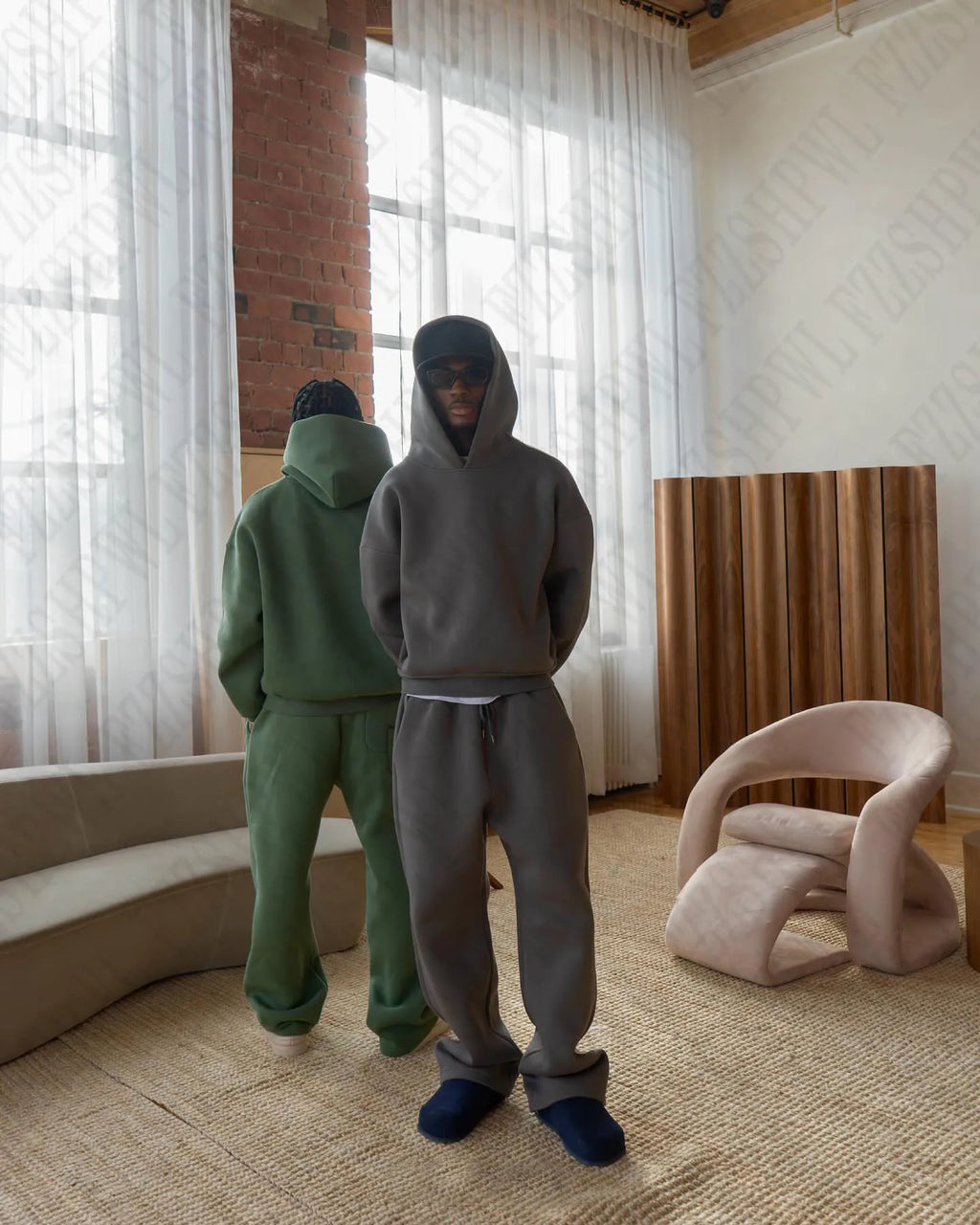 Hooded Sweatshirt & Pants Set