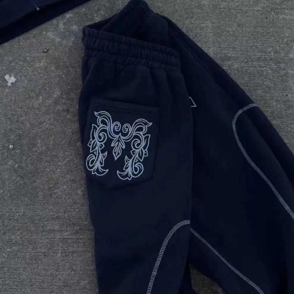 Y2K Zip Hoodie & Sweatpants Set