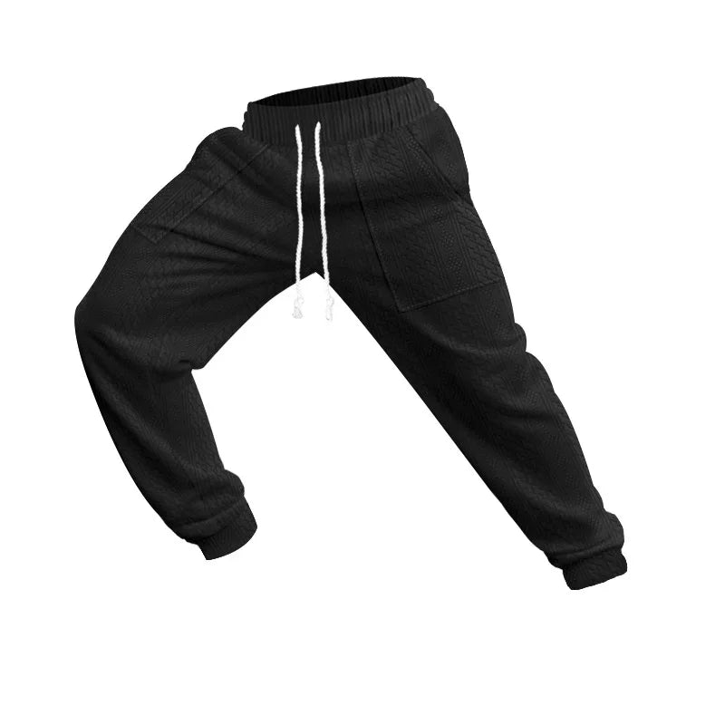 Solid Color Elastic Jogger Pants