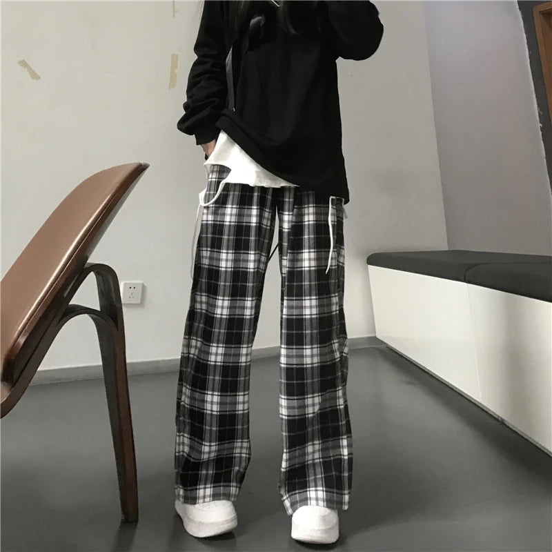 Plaid Baggy Sweatpants