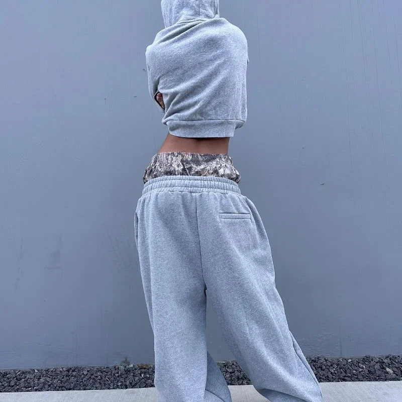 Y2K Camo Embroidered Sweatpants
