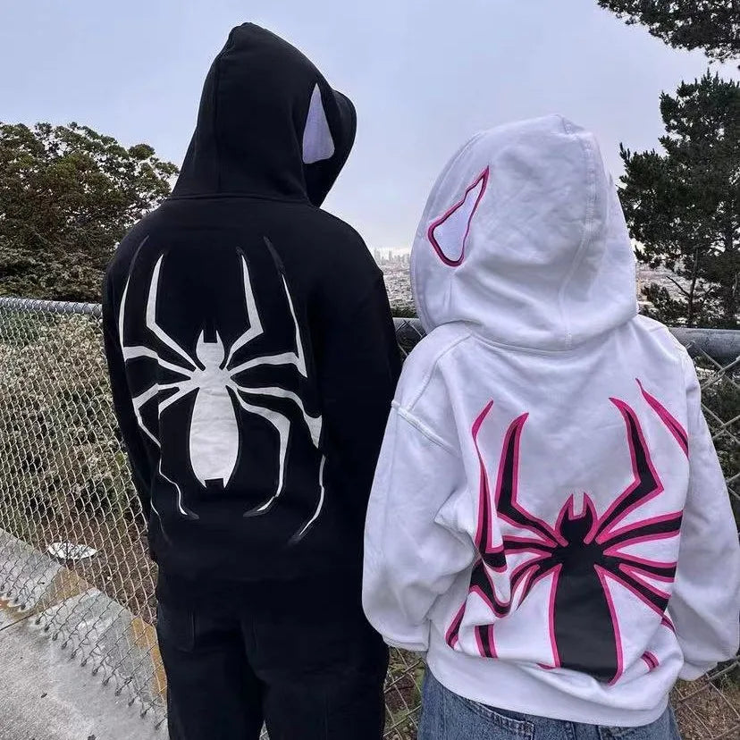 Spider Graphic Zip Hoodie