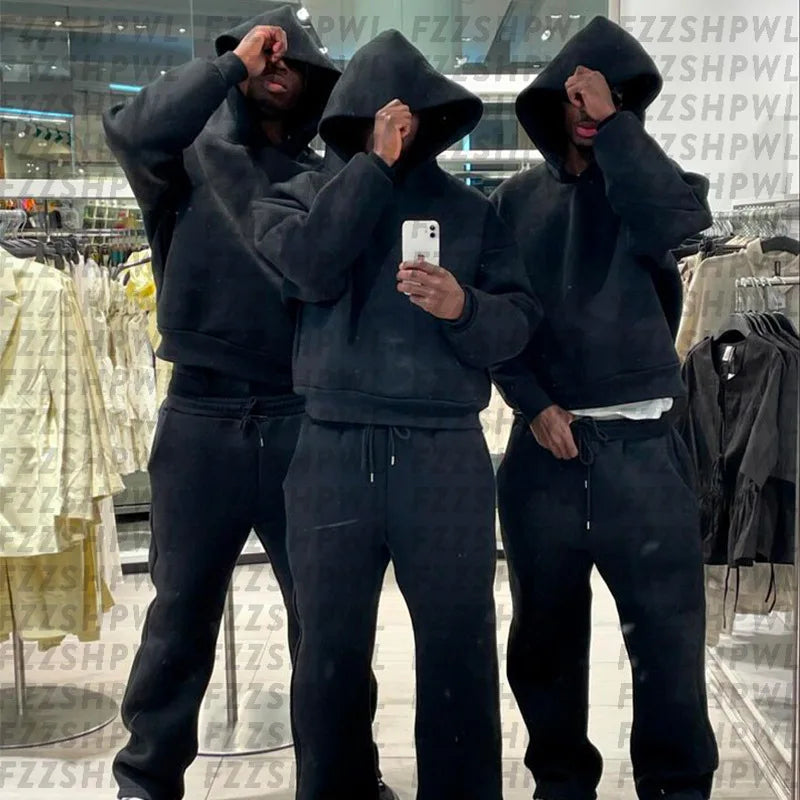 Hooded Sweatshirt & Pants Set