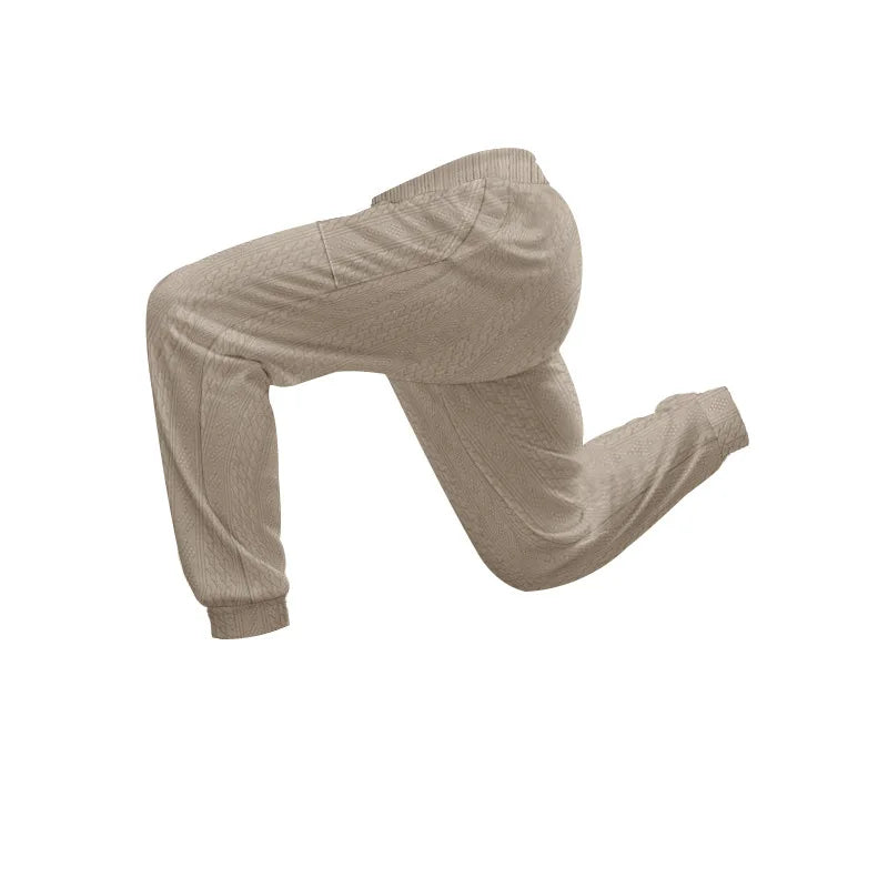 Solid Color Elastic Jogger Pants