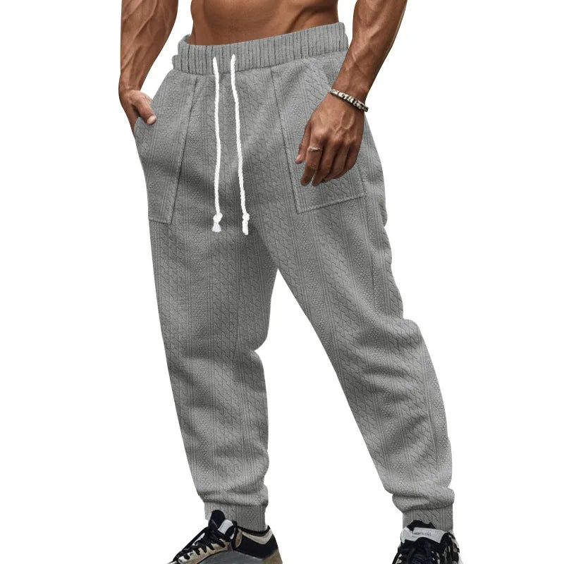 Solid Color Elastic Jogger Pants