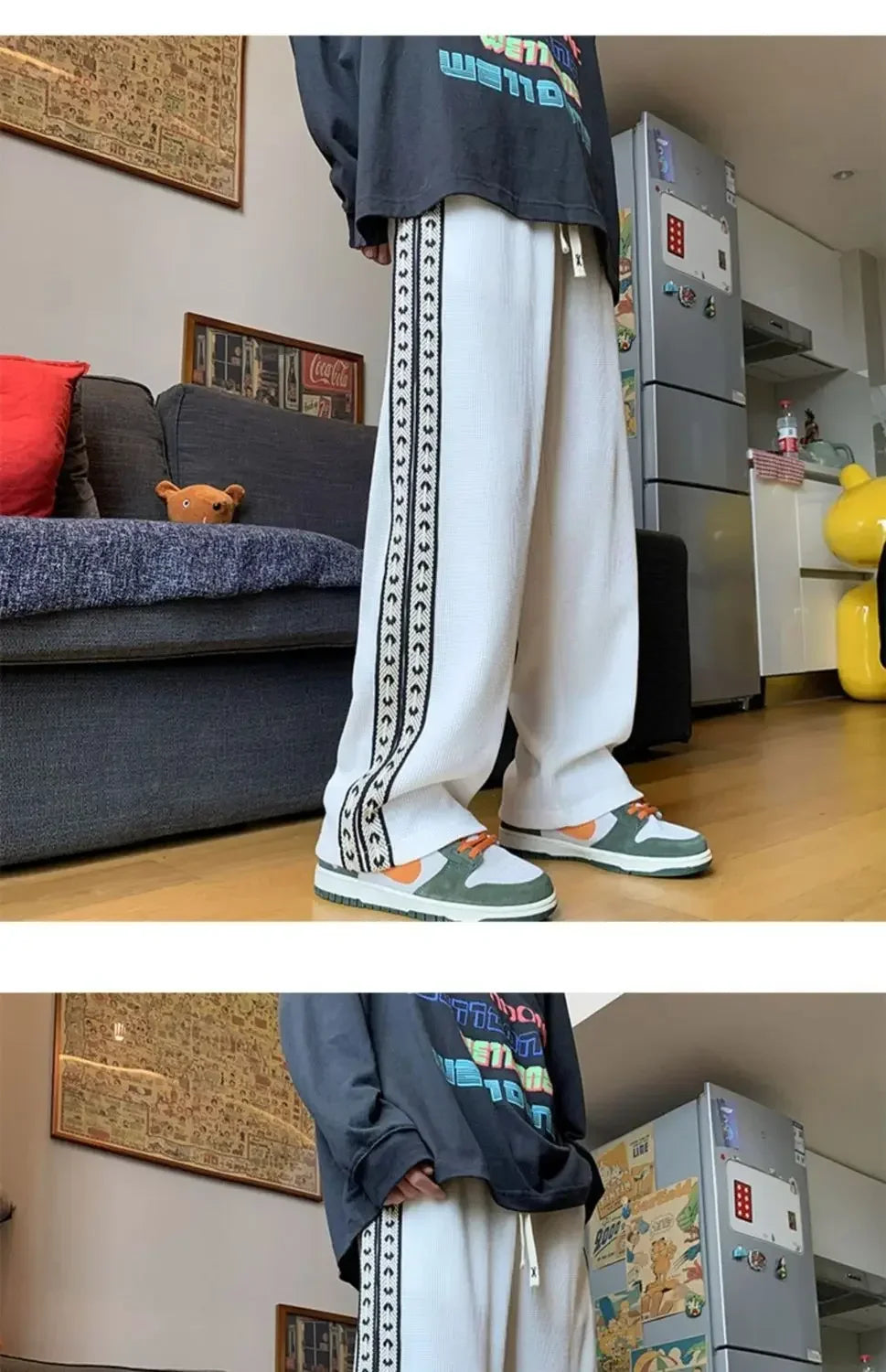 Grey Wide Leg Sweatpants