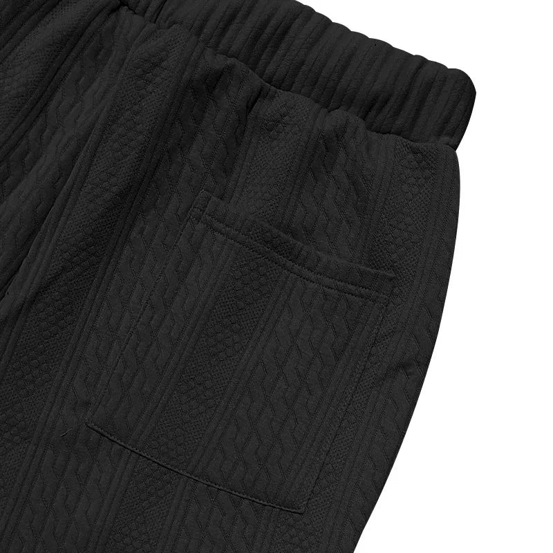 Solid Color Elastic Jogger Pants