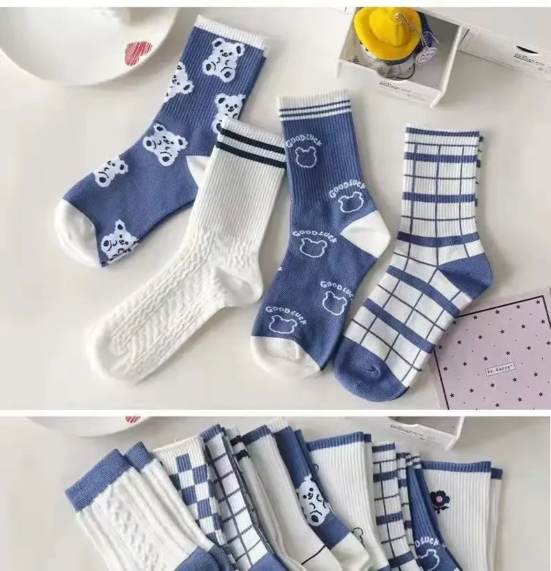 Women's Striped High-Top Socks