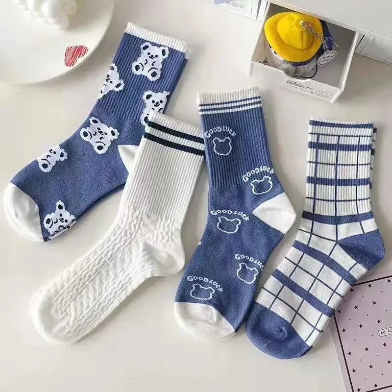 Women's Striped High-Top Socks
