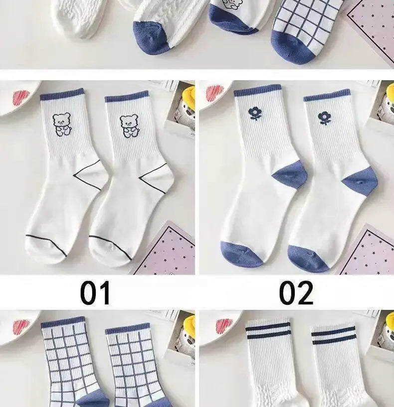 Women's Striped High-Top Socks