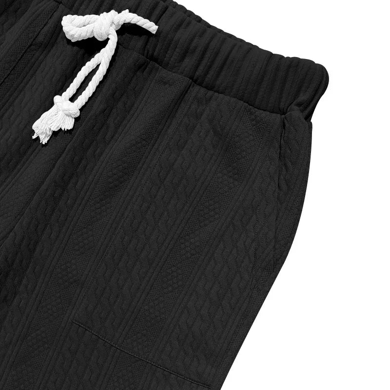 Solid Color Elastic Jogger Pants