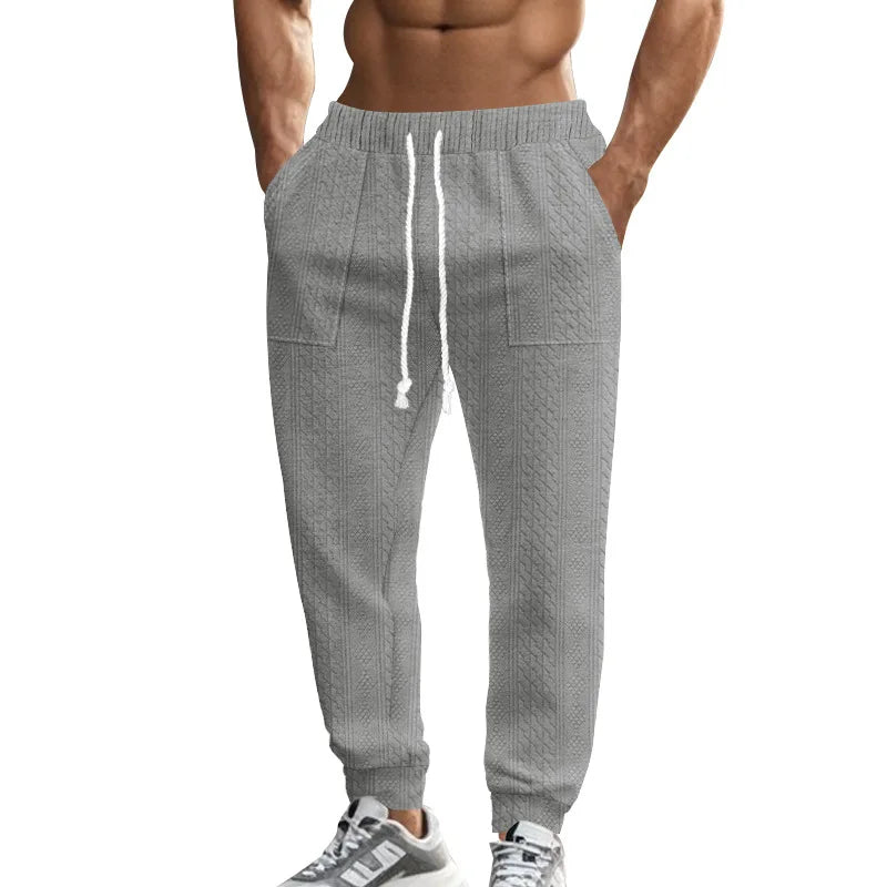 Solid Color Elastic Jogger Pants