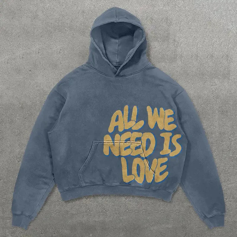 Y2K Gothic Letter Hoodie