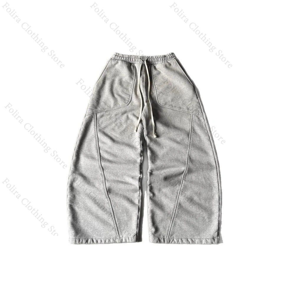 Gray Man Pants Hiphop Women Men Trousers Streetwear Men Clothes Fashion Sweatpants Men's Clothing Wide Pants Men Sweatpants