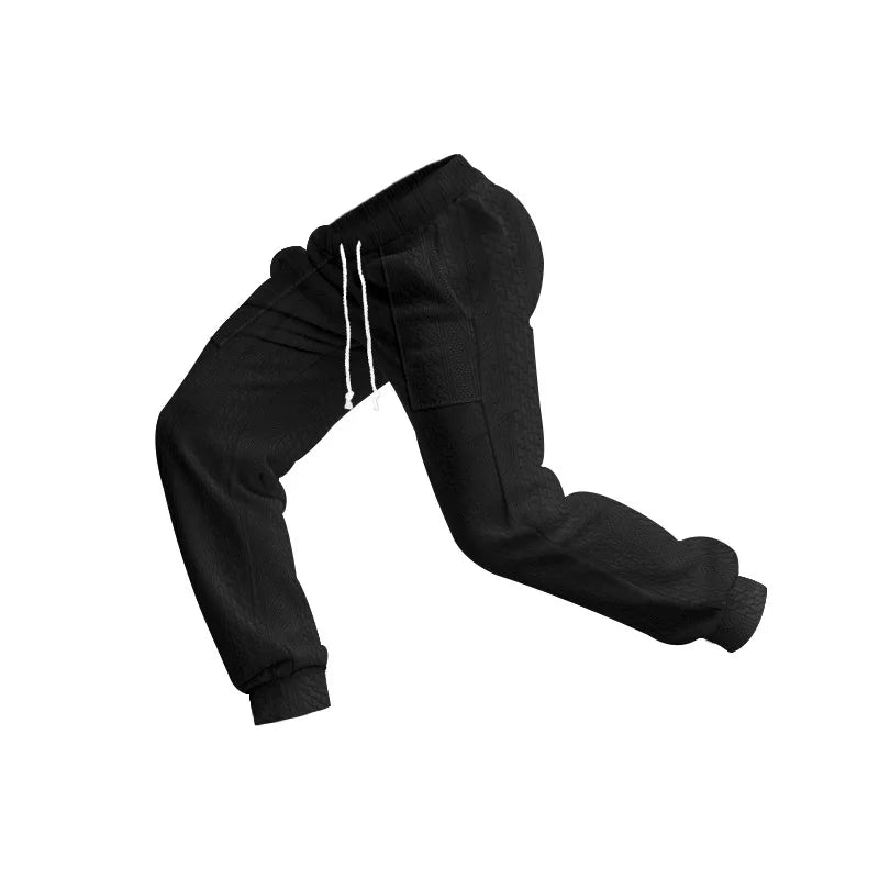Solid Color Elastic Jogger Pants