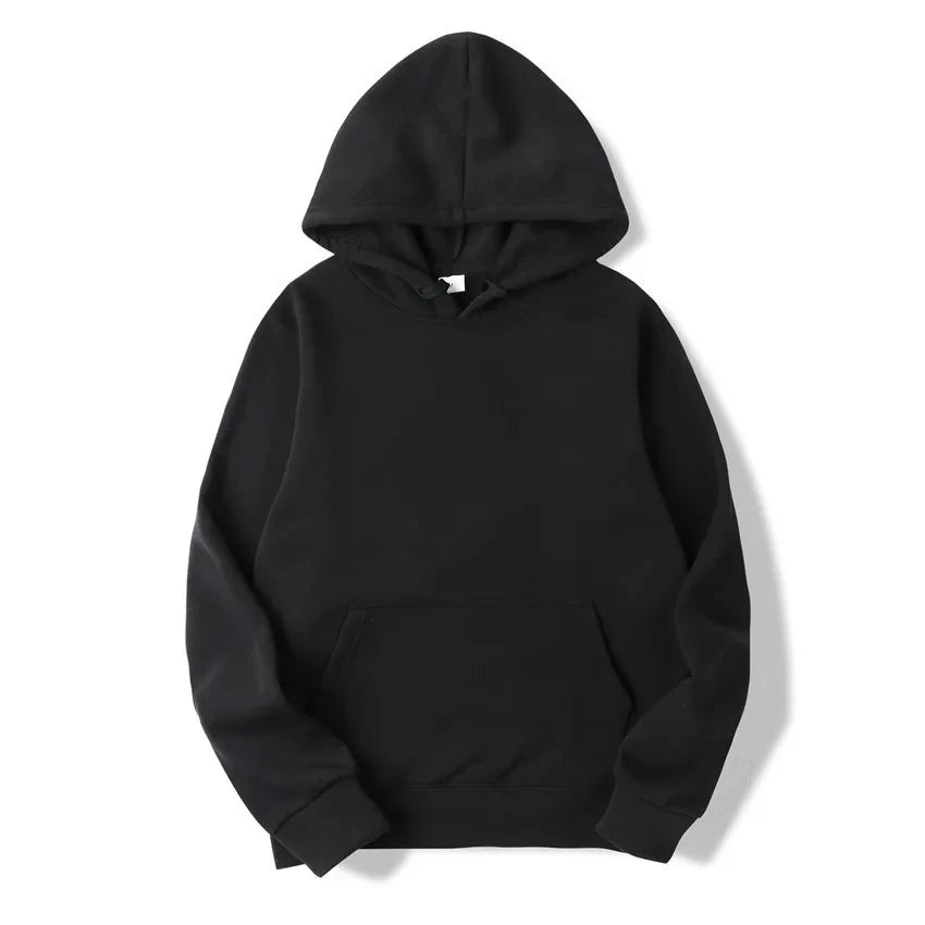 Solid Color Pullover Hoodie
