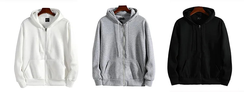 Zip-Up Loose Fit Hoodie