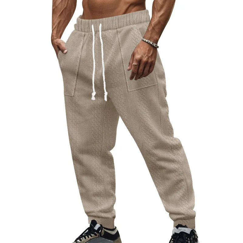 Solid Color Elastic Jogger Pants