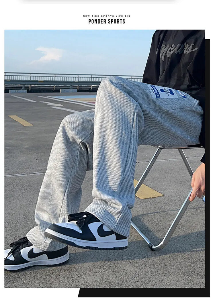 Waffle Wide Leg Sweatpants