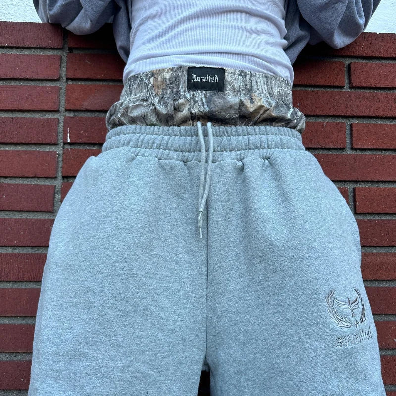 Y2K Camo Embroidered Sweatpants