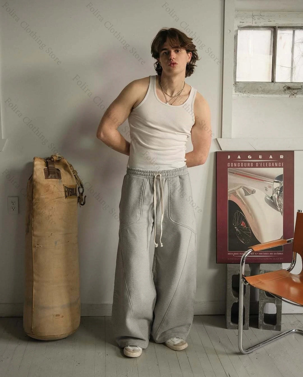 Hip Hop Wide Leg Sweatpants