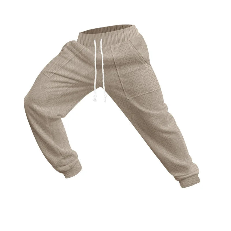 Solid Color Elastic Jogger Pants