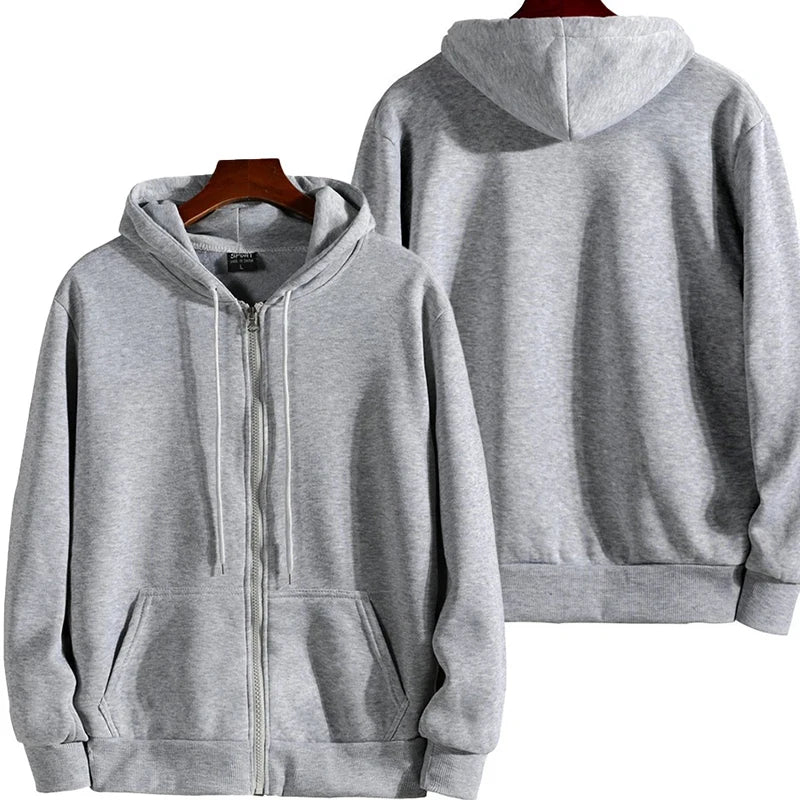Zip-Up Loose Fit Hoodie