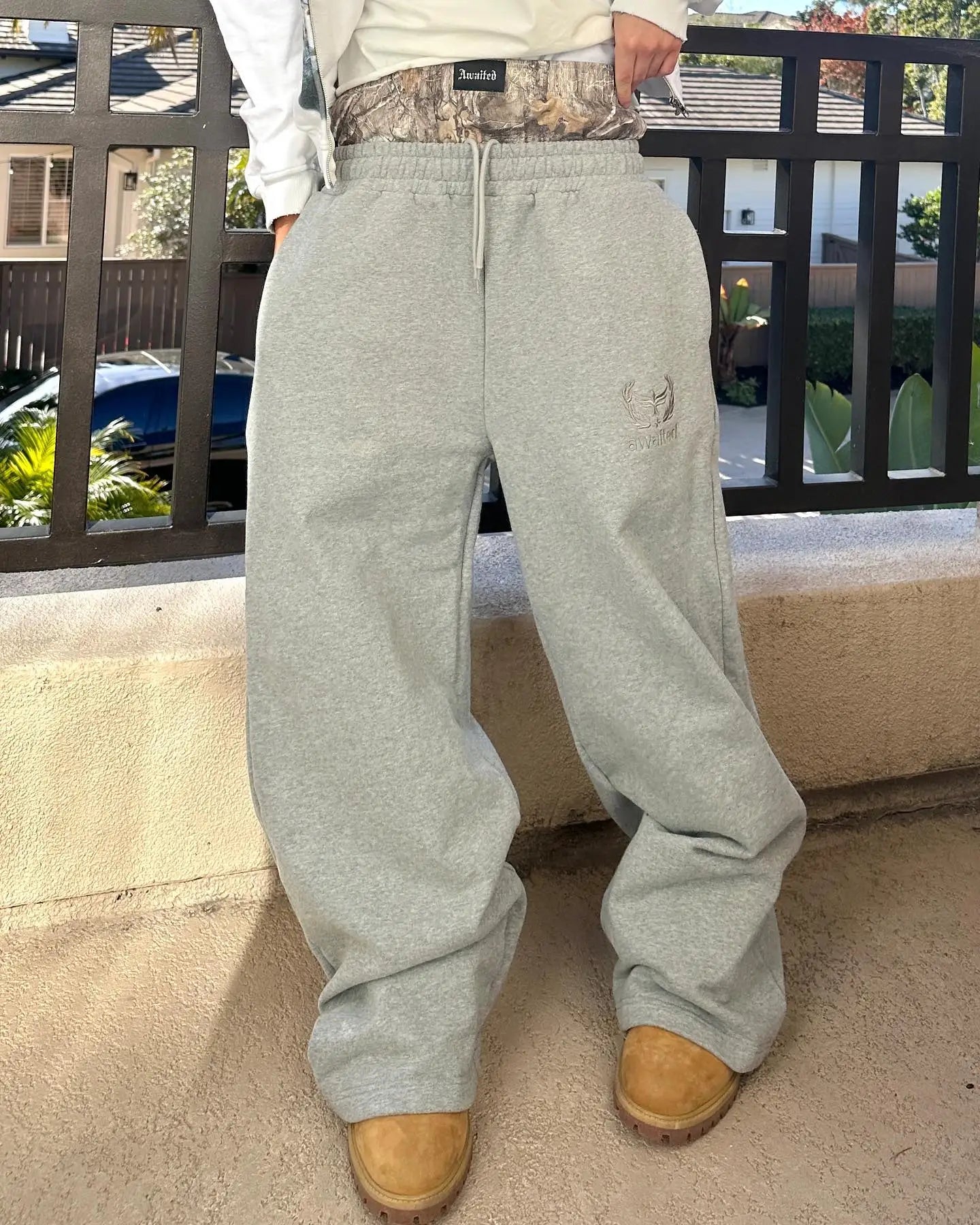 Y2K Camo Embroidered Sweatpants