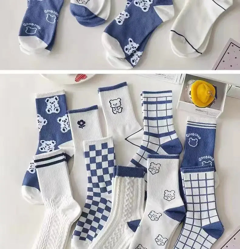 Women's Striped High-Top Socks