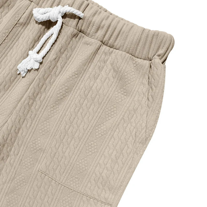 Solid Color Elastic Jogger Pants