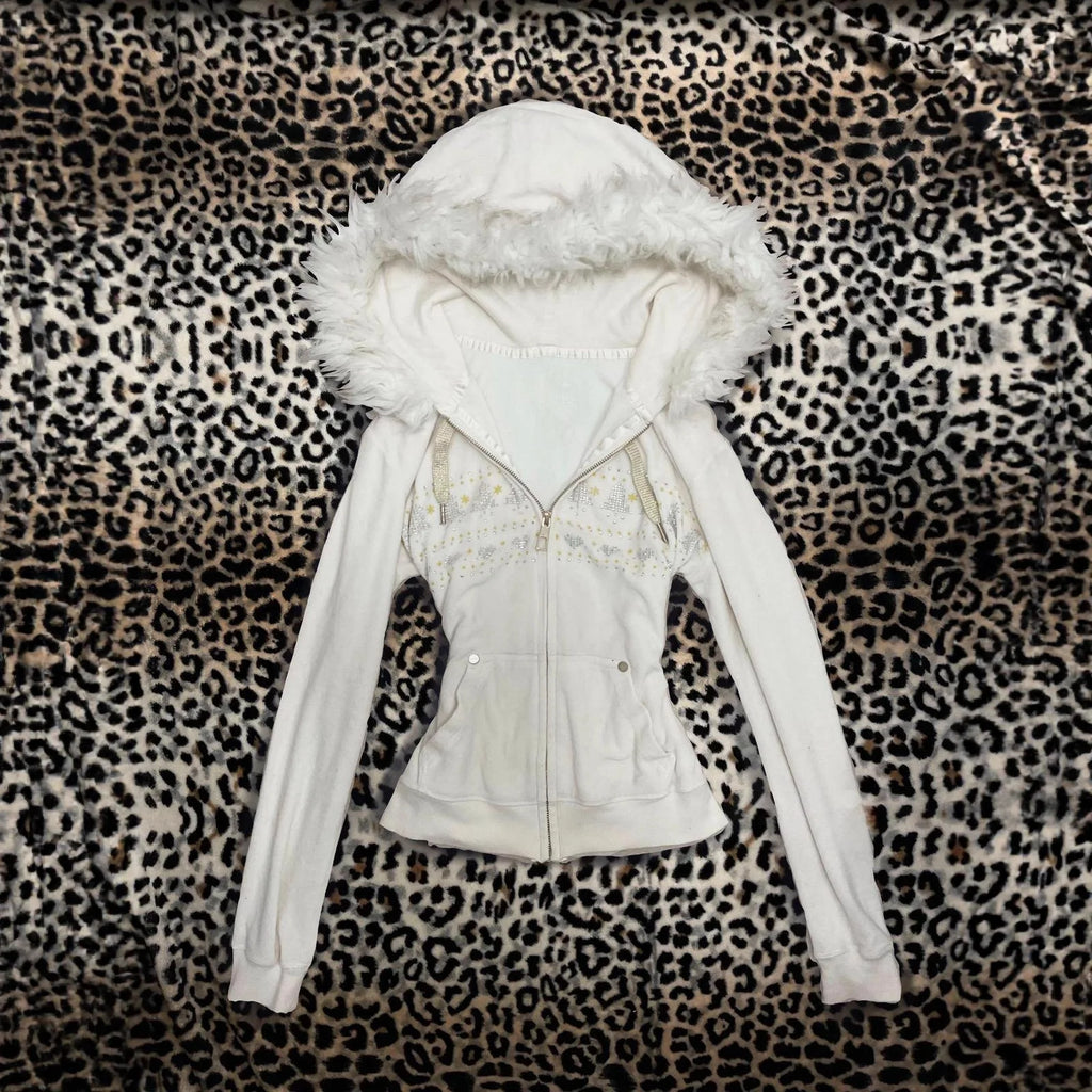 Punk Fur Collar Zip Hoodie