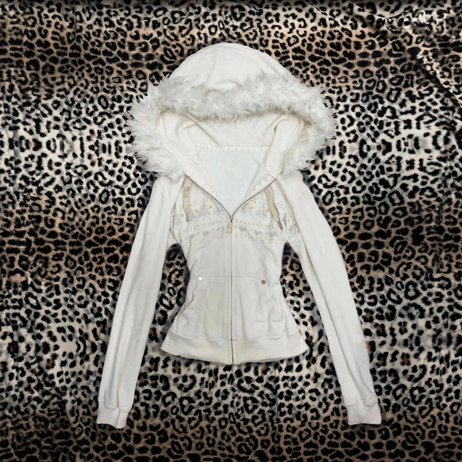 Punk Fur Collar Zip Hoodie