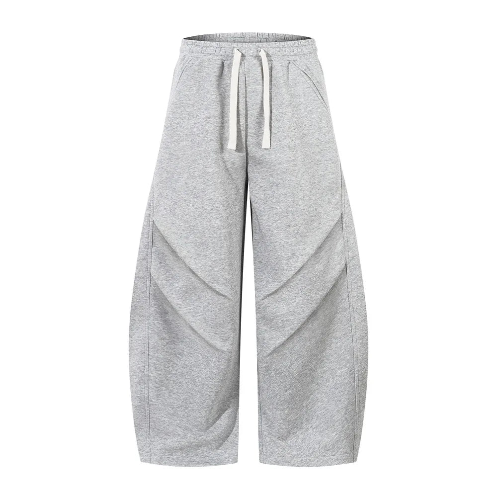 Pleated Wide Leg Sweatpants