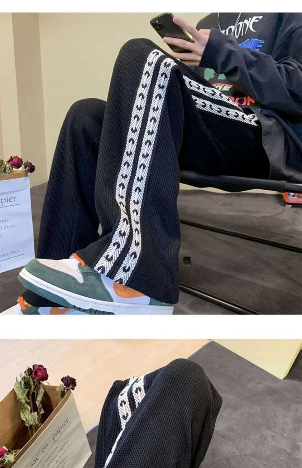 Grey Wide Leg Sweatpants