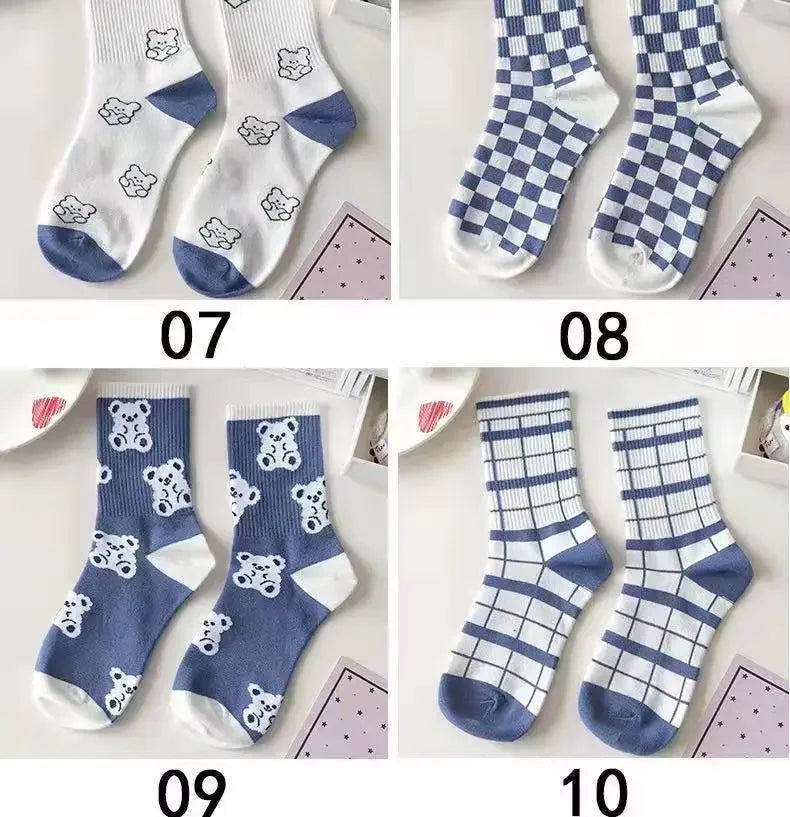 Women's Striped High-Top Socks