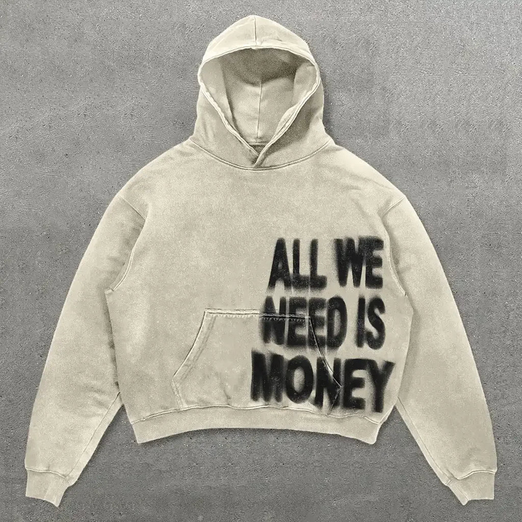 Y2K Gothic Letter Hoodie