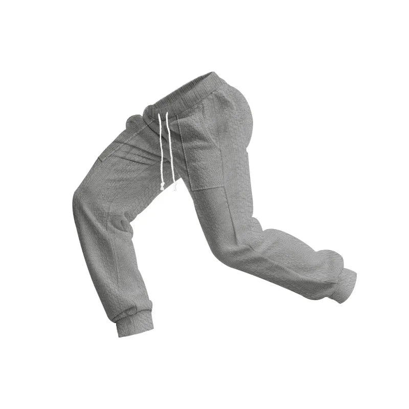 Solid Color Elastic Jogger Pants