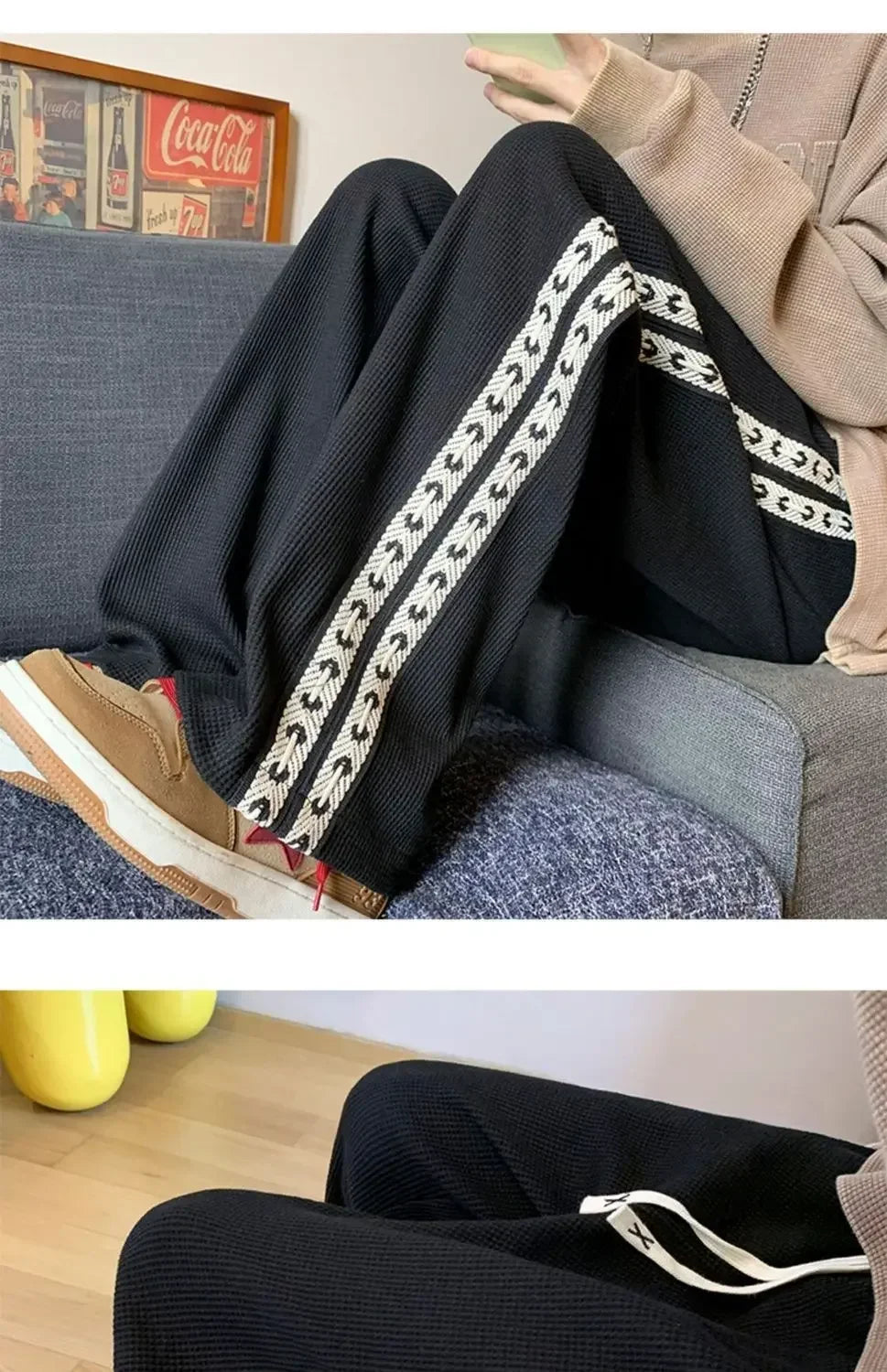 Grey Wide Leg Sweatpants