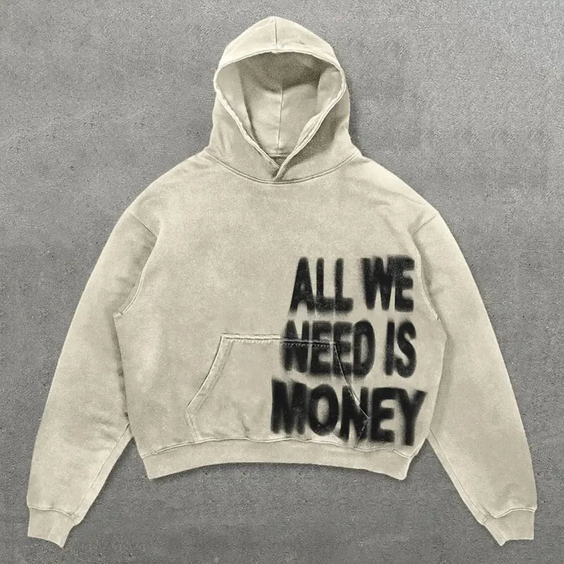 Y2K Gothic Letter Hoodie