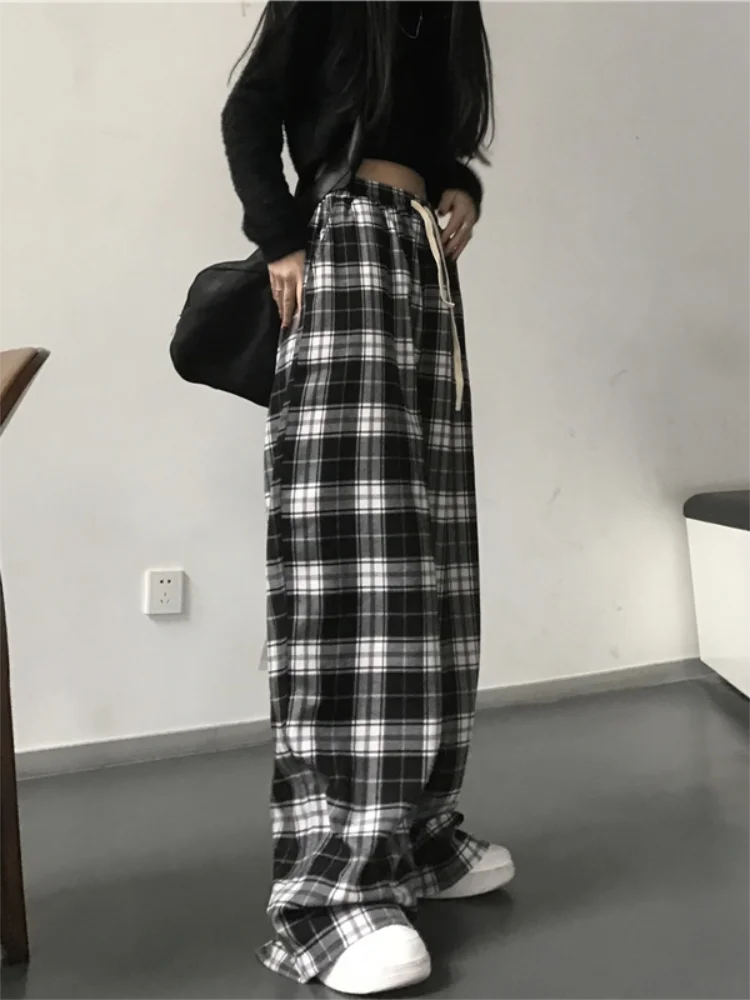 Plaid Baggy Sweatpants